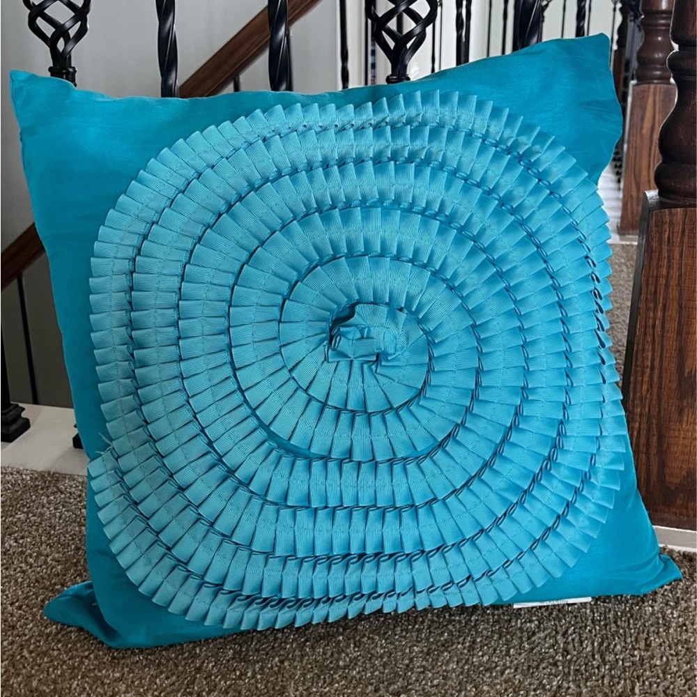 Turquoise Decorative Throw Pillow, 20 in x 20 in